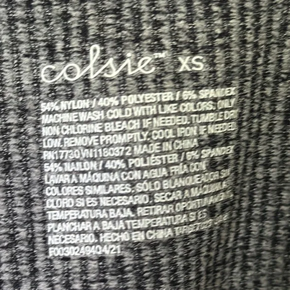 NWT Colsie Gray Bodysuit One Piece with Tank Straps - Picture 6 of 6